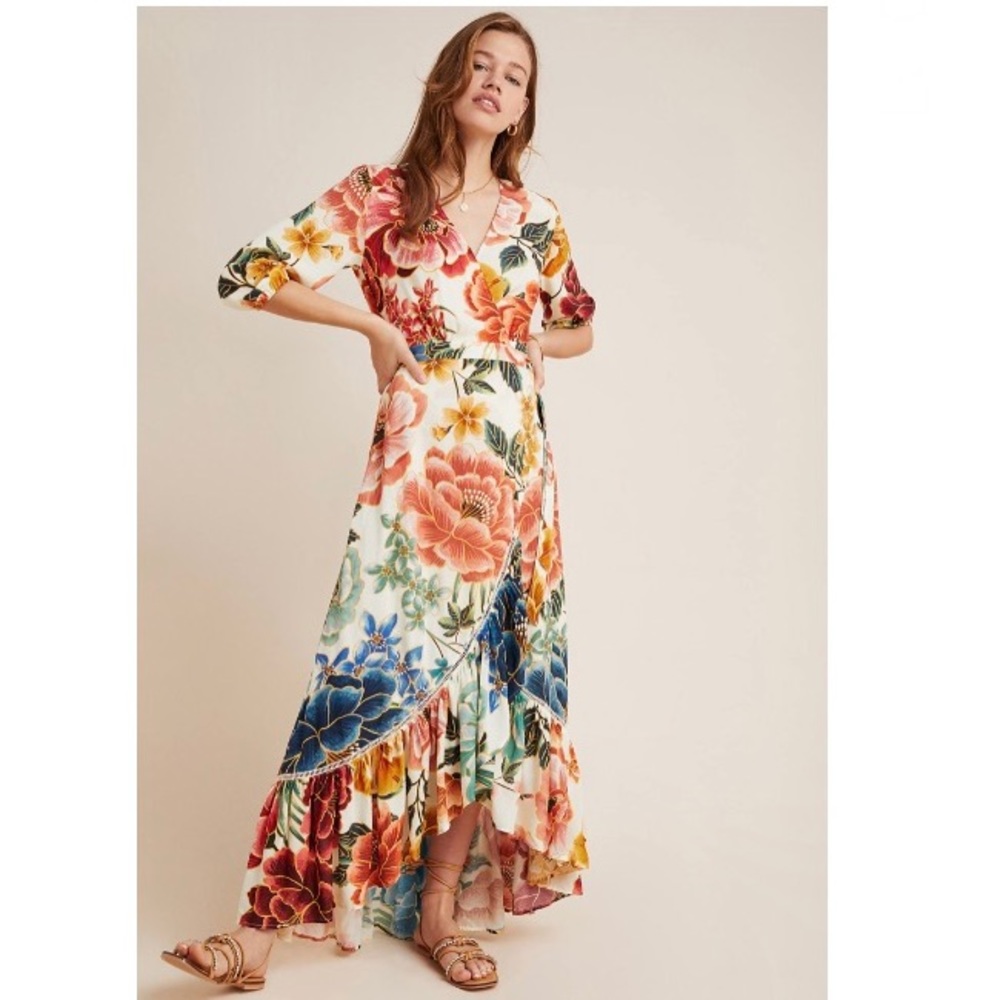 Farm Rio Amorina Wrap Maxi Dress